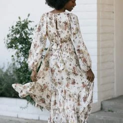 Storia Roseanne Surplice Midi Dress Maternity Friendly