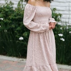 Blu Pepper Aja Smocked Midi Dress