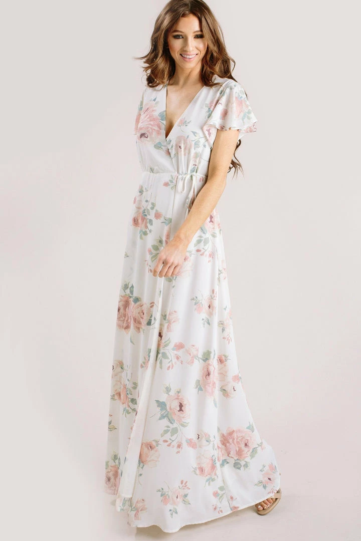 Everly Charlotte Floral Wrap Maxi Dress