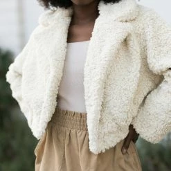 Hyfve Andrea Cropped Teddy Jacket