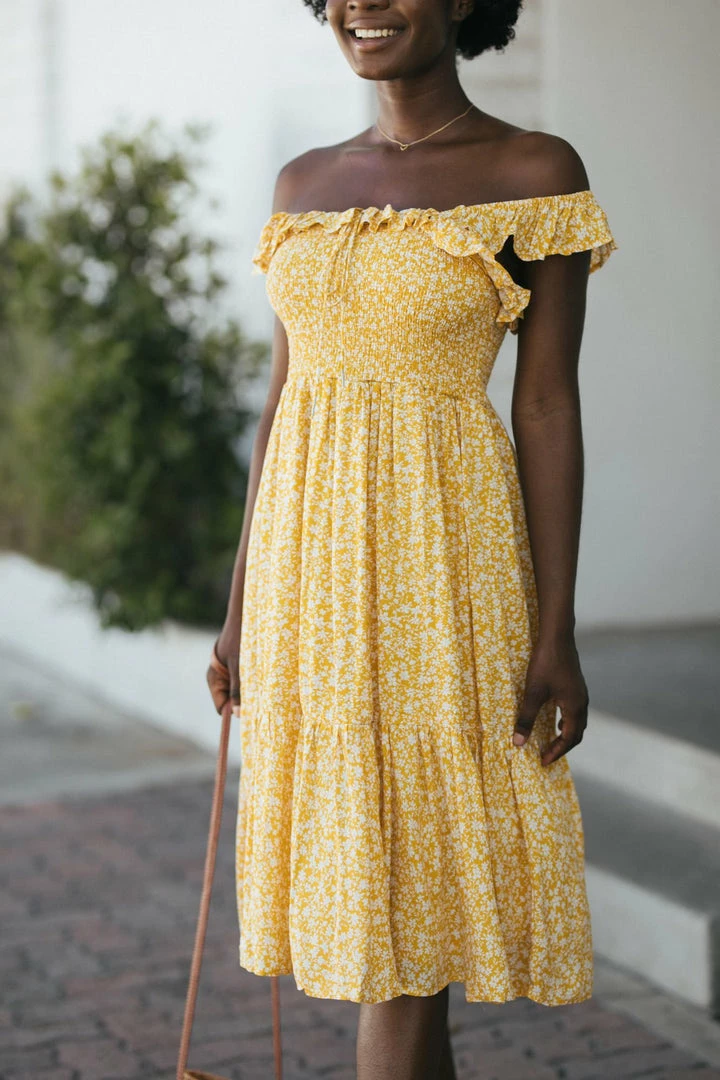 In Loom Sawyer Smocked Ruffled Dress
