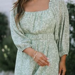 Peach Love California Clothing Alba Puff Sleeve Romper