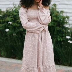 Blu Pepper Aja Smocked Midi Dress