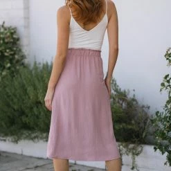 Vanilla Bay Maternity Friendly Eileen Bow Midi Skirt