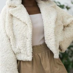 Hyfve Andrea Cropped Teddy Jacket