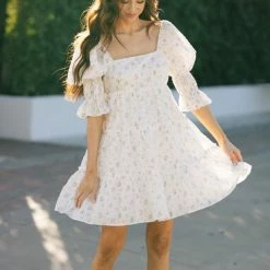 Storia Alexandra Square Neck Mini Dress Best Sellers