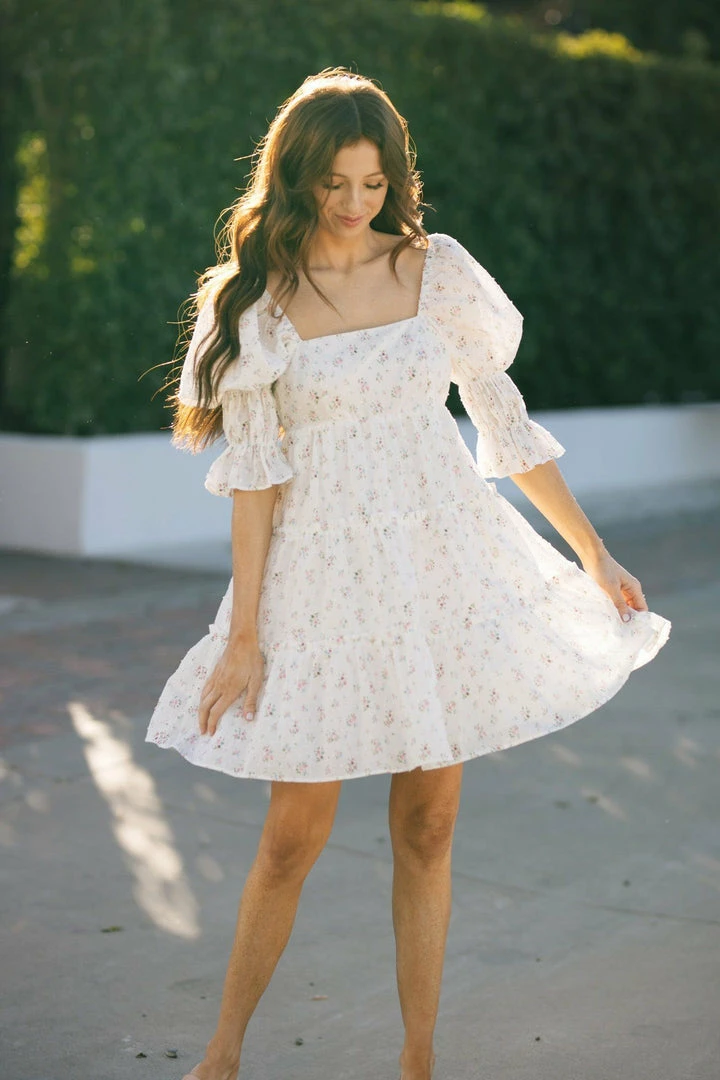 Storia Alexandra Square Neck Mini Dress Best Sellers