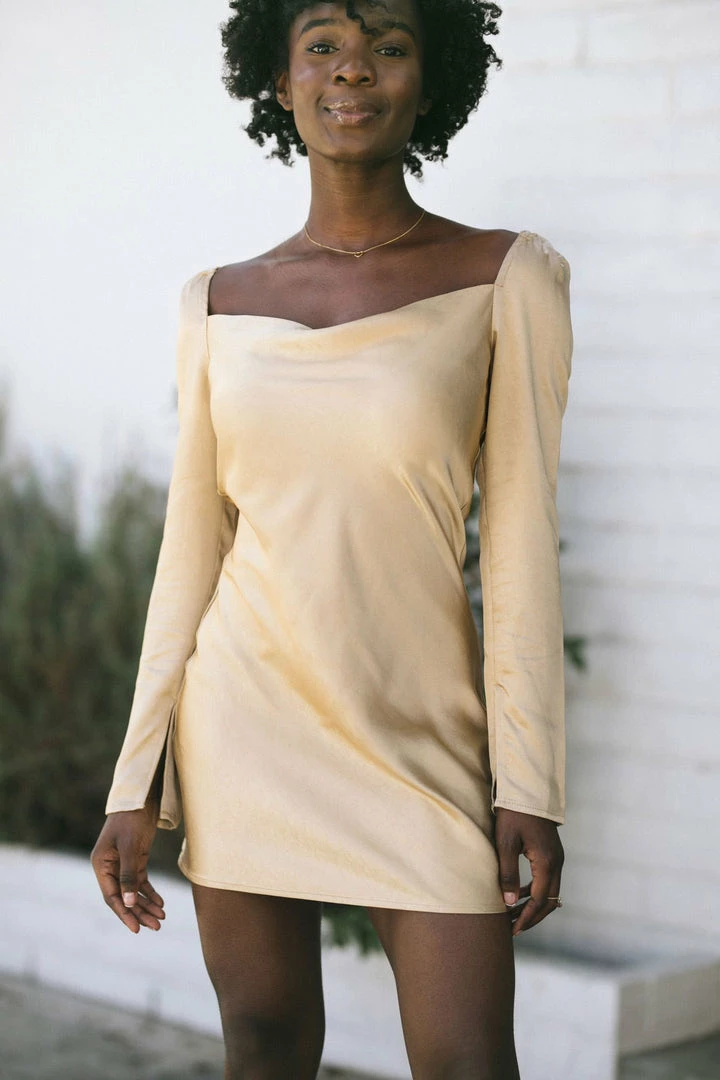 Audrey 3+1 Ria Cowl Neck Mini Dress Clothing