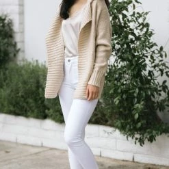 Lush Cassie Lapel Knit Cardigan