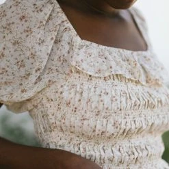 Emory Park Aimee Smocked Crop Top