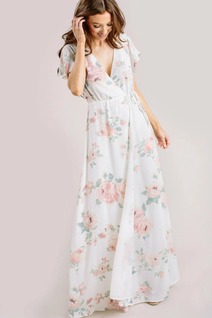 Everly Charlotte Floral Wrap Maxi Dress