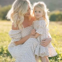 & Merci Adalyn Smocked Midi Dress