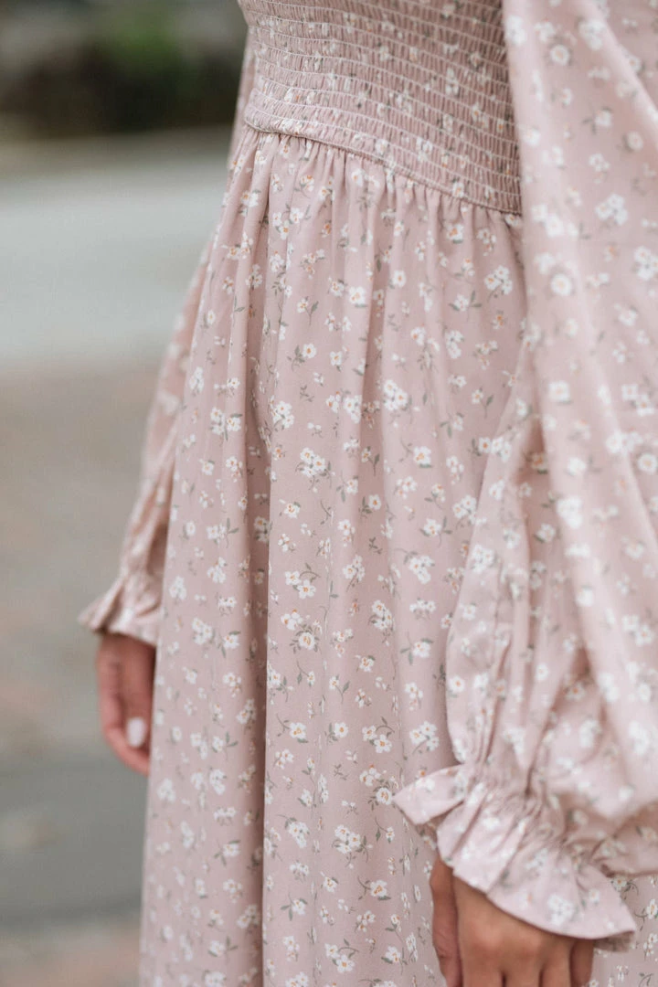 Blu Pepper Aja Smocked Midi Dress