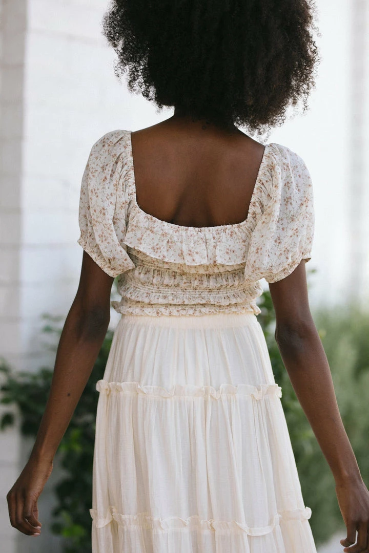 Emory Park Aimee Smocked Crop Top