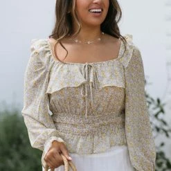 Dress Forum Angelica Ruffle Shirred Blouse