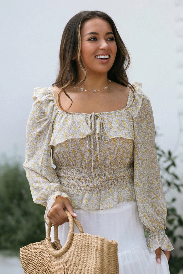 Dress Forum Angelica Ruffle Shirred Blouse