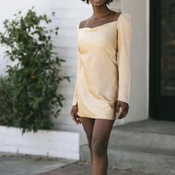 Audrey 3+1 Ria Cowl Neck Mini Dress Clothing