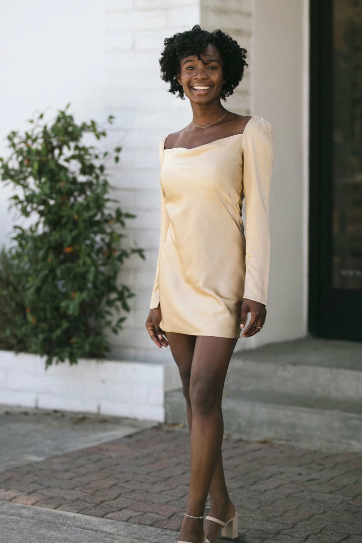 Audrey 3+1 Ria Cowl Neck Mini Dress Clothing