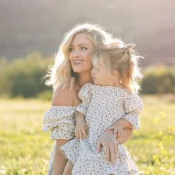 & Merci Adalyn Smocked Midi Dress