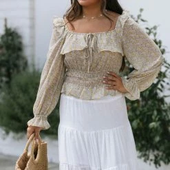 Dress Forum Angelica Ruffle Shirred Blouse