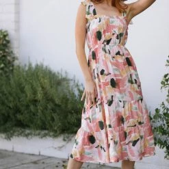 Blu Pepper Nia Tie Shoulder Dress