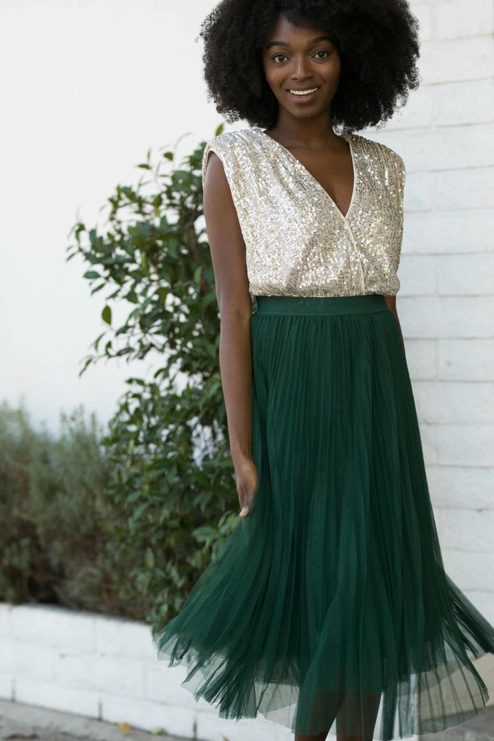 She + Sky Clothing Annie Sleeveless Sequin Bodysuit