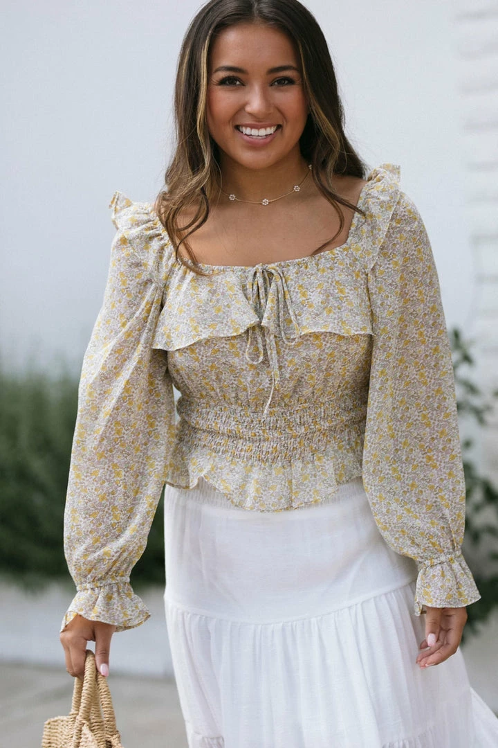 Dress Forum Angelica Ruffle Shirred Blouse