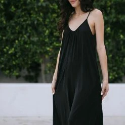 Lush Clarke V-Neck Flowy Jumpsuit Clothing