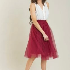 Esley Collection Eloise Tulle Midi Skirt Bridal