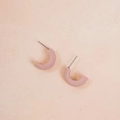 Joia Gabby Blush Matte Clay Earrings Accessories