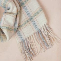 Fame Cynthia Pastel Plaid Scarf