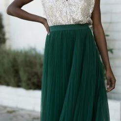 She + Sky Clothing Annie Sleeveless Sequin Bodysuit