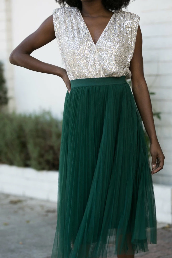 She + Sky Clothing Annie Sleeveless Sequin Bodysuit