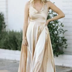 17 Young Dress Athena Satin Maxi Dress Bridal