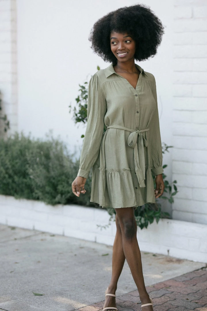 Blu Pepper Elaine Mini Shirt Dress Clothing