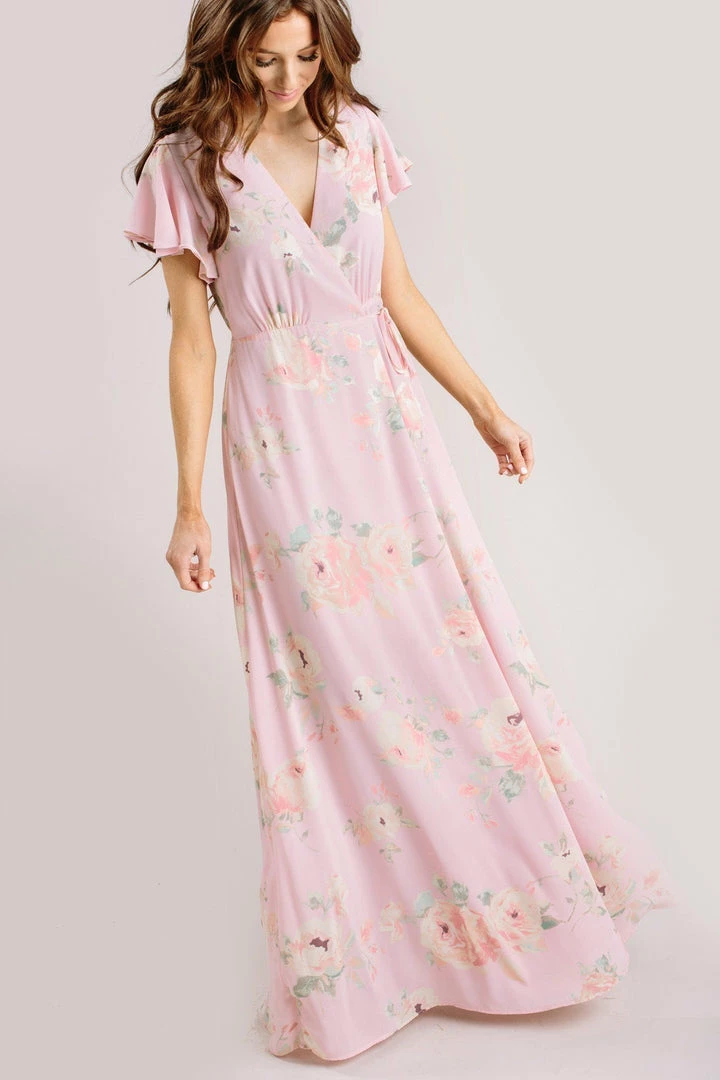 Everly Charlotte Floral Wrap Maxi Dress