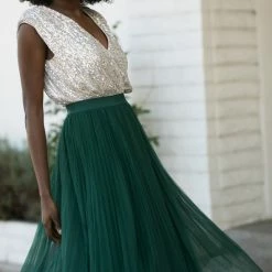 She + Sky Clothing Annie Sleeveless Sequin Bodysuit