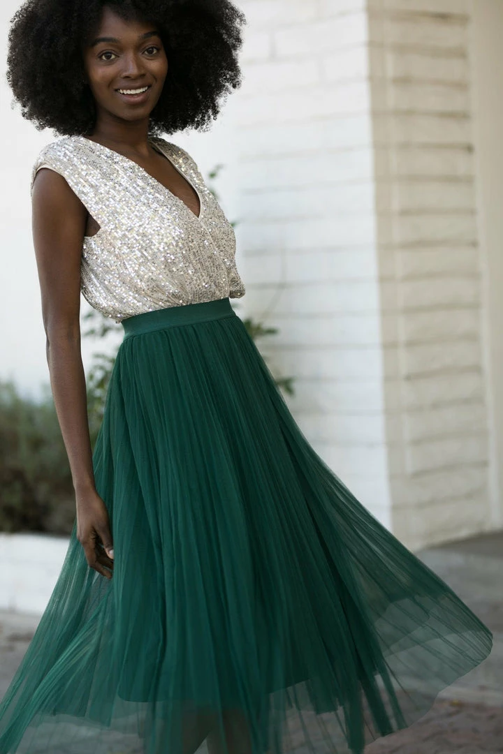 She + Sky Clothing Annie Sleeveless Sequin Bodysuit