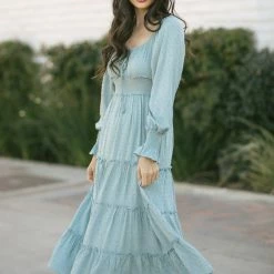 In Loom Joanne Smocked Dotted Midi Dress