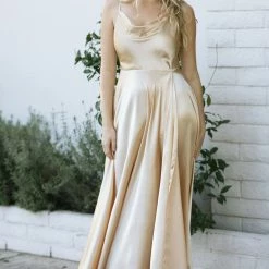 17 Young Dress Athena Satin Maxi Dress Bridal