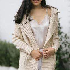 Lush Cassie Lapel Knit Cardigan