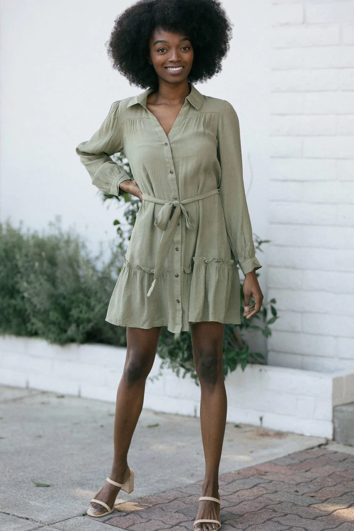 Blu Pepper Elaine Mini Shirt Dress Clothing