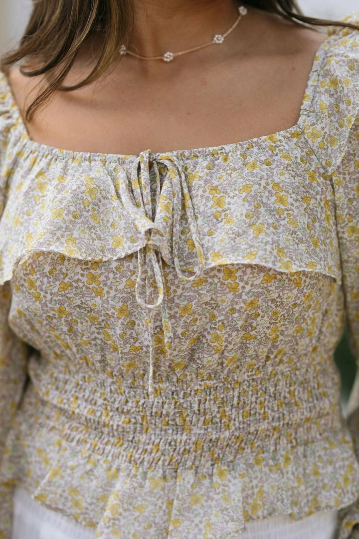 Dress Forum Angelica Ruffle Shirred Blouse