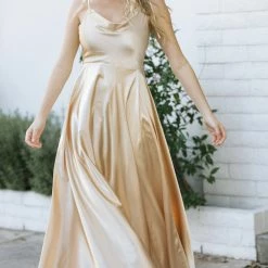 17 Young Dress Athena Satin Maxi Dress Bridal