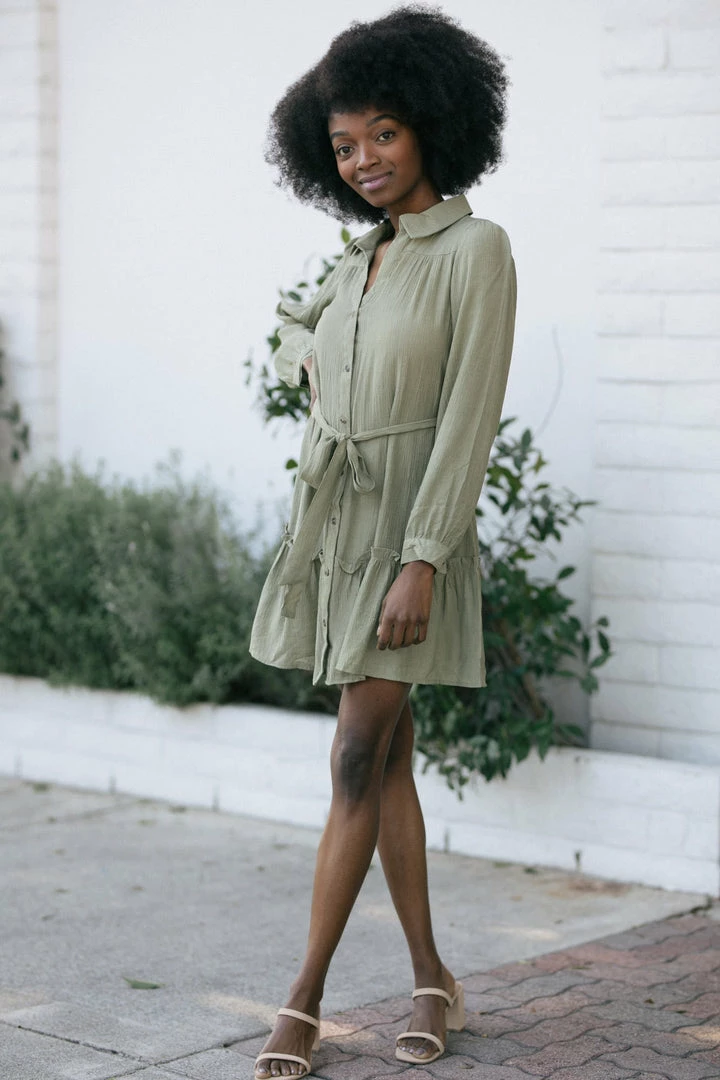 Blu Pepper Elaine Mini Shirt Dress Clothing