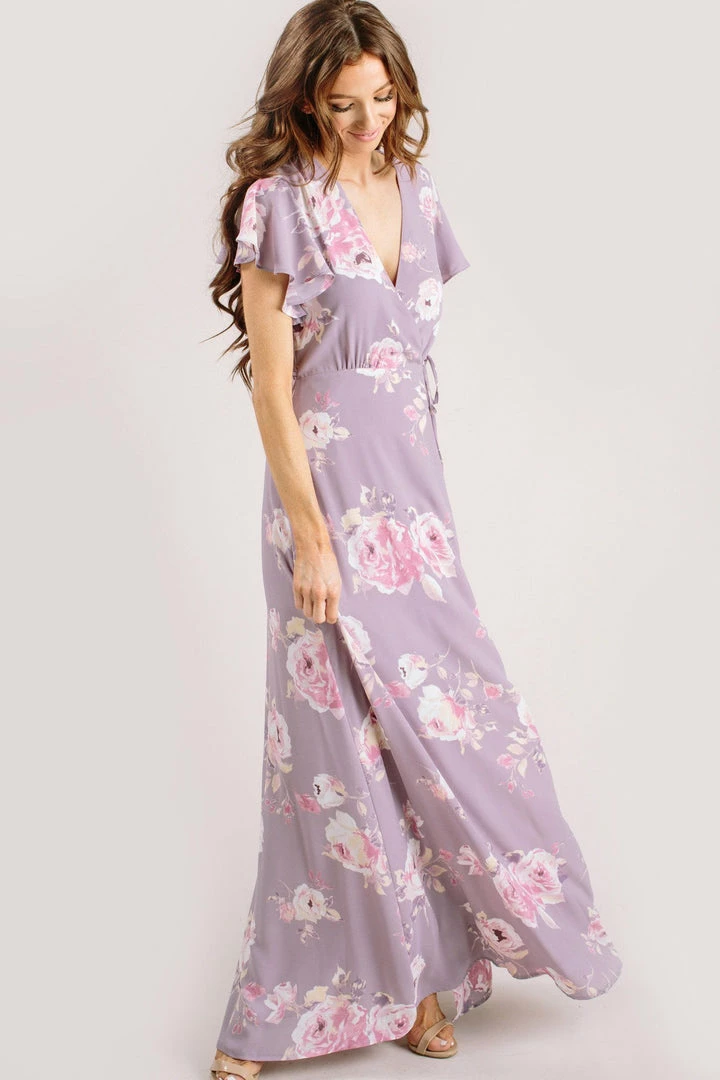 Everly Charlotte Floral Wrap Maxi Dress