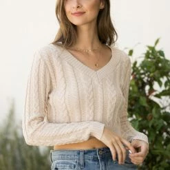 Style Melody Mellie Cable Knit Sweater Clothing