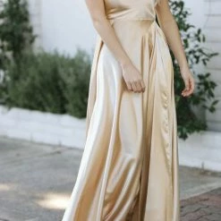 17 Young Dress Athena Satin Maxi Dress Bridal