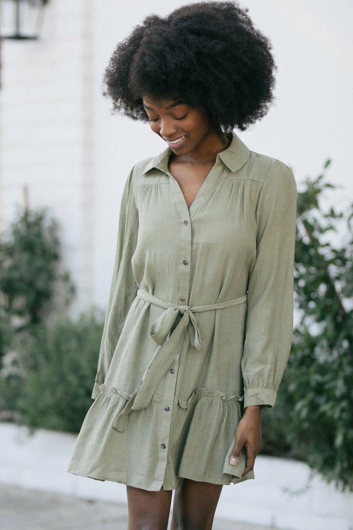 Blu Pepper Elaine Mini Shirt Dress Clothing