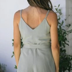 She + Sky Belen Cami Buttoned Romper Clothing